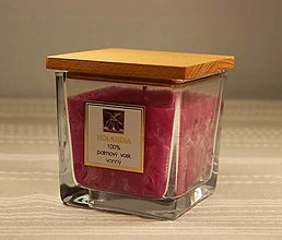 Svietidlá a sviečky - Sviečka v skle - Orchidea s vanilkou,Litsea cubeba - 15020881_