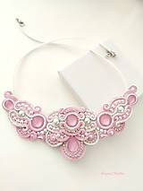 Náhrdelníky - Perla náhrdelník (Ružová+ biela) - 15021714_
