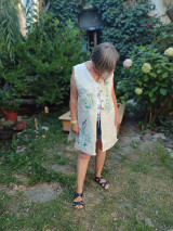 Šaty - plátenná vesta - 15021599_