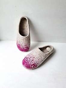 Ponožky, pančuchy, obuv - Dámske vlnené papuče ONA - Cecília - 15023303_