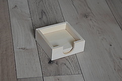 Polotovary - krabička/zásobník/box + 6 podložiek pod pohár - set - 15025163_