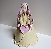 Dekorácie - Krásny fialkový anjelik - maľovaný zvonec - 15023221_