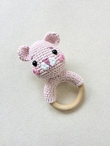 Hračky - Ružový macík (Hrkálka) - 15023061_