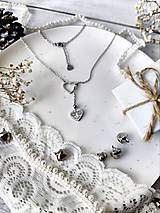Sady šperkov - Dedičstvo | Cenovo zvýhodnená sada strieborná - retiazkové náušnice a náhrdelník - 15021804_