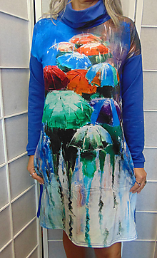 Šaty - Šaty s kapsami - barevné deštníky S - XXXL - 15022546_