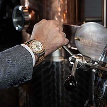 Náramky - Drevené hodinky Beer Silver - 15021989_