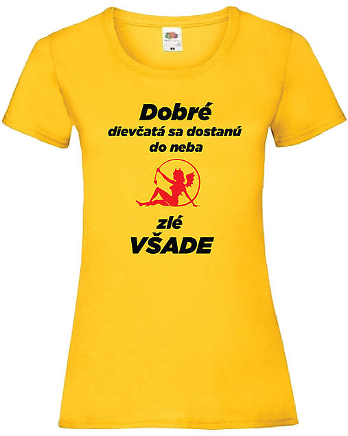 Topy, tričká, tielka - Dobré dievča ...... (XS - Žltá) - 15024611_
