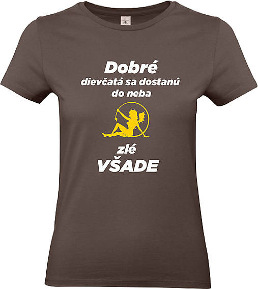 Topy, tričká, tielka - Dobré dievča ...... (XS - Hnedá) - 15024697_