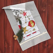 Úžitkový textil - Vianočný set - štóla, utierka, obliečky, obrúsok  (Utierka) - 15023818_