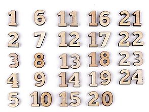 Polotovary - Čísla na výrobu adventného kalendára - 15024377_
