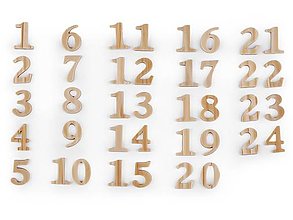 Polotovary - Čísla na výrobu adventného kalendára - 15024385_