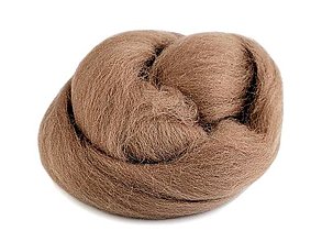 Textil - Vlna na plstenie, 100% merino, 20g (hnedá svetlá 38) - 15026345_
