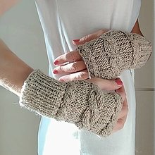 Rukavice - Bezprstové rukavice Soft Tweed  - 15027838_