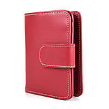Peňaženky - Malá dámska kožená peňaženka v červenej farbe - 15026034_