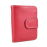 Peňaženky - Malá dámska kožená peňaženka v červenej farbe - 15026036_