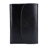 Peňaženky - Kožená dámska peňaženka z pravej kože, čierna - 15026798_