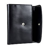 Peňaženky - Kožená dámska peňaženka z pravej kože, čierna - 15026801_