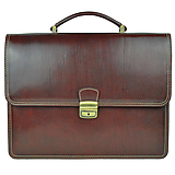 Pánske tašky - Elegantná kožená aktovka v tmavo hnedej farbe - 15027020_