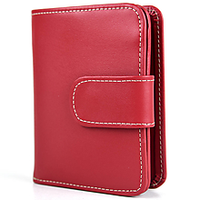 Peňaženky - Malá dámska kožená peňaženka v červenej farbe - 15026032_
