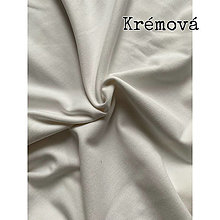 Topy, tričká, tielka - Tričko z vysokogramážneho luxusného úpletu (Krémová) - 15028538_