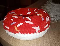 Hračky - Donut | háčkovaný plyšák (Jahodový donut (15cm)) - 15028495_