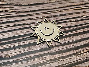 Galantéria - Drevené slnko, mesiac, hviezdy  (Slnko 5x4,5cm) - 15025964_