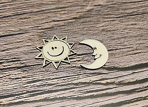Galantéria - Drevené slnko, mesiac, hviezdy  (Slnko a mesiac) - 15026016_