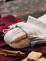 Úžitkový textil - Vrecko na chlieb z ľanového plátna - 15028236_