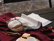 Úžitkový textil - Vrecko na chlieb z ľanového plátna - 15028237_