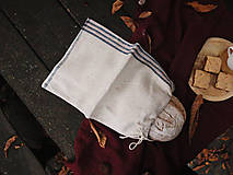 Úžitkový textil - Vrecko na chlieb z ľanového plátna - 15028238_