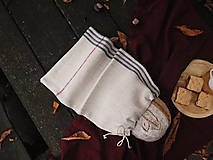 Úžitkový textil - Vrecko na chlieb z ľanového plátna - 15028288_