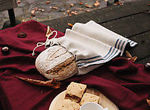 Úžitkový textil - Vrecko na chlieb z ľanového plátna - 15028289_