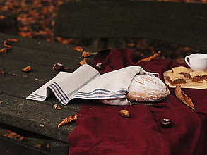 Úžitkový textil - Vrecko na chlieb z ľanového plátna - 15028192_