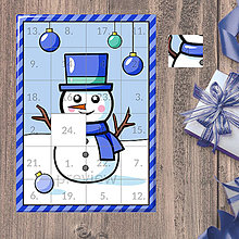 Papiernictvo - Netradičný adventný kalendár Glossy cartoon Christmas - 15026087_