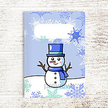 Papiernictvo - Zimný (skoro) vianočný zápisníček (snehuliačik) - 15028641_
