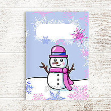 Papiernictvo - Zimný (skoro) vianočný zápisníček (snehuliačica) - 15028648_