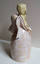 Dekorácie - Anjelik so srdiečkom - maľovaný zvonec - 15031330_