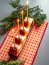 Svietidlá a sviečky - Drevený svietnik advent III. - 15031239_
