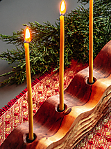 Svietidlá a sviečky - Drevený svietnik advent III. - 15031240_