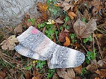 Ponožky, pančuchy, obuv - podkolienky so srdcom v hnedej farbe č.39-41 - 15028896_
