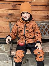 Detské oblečenie - Softshellové nohavice MEDVEĎ karamelový (86/92) - 15028817_