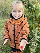 Detské oblečenie - Dětská softshellová bunda MEDVEĎ karamelový - 15028826_
