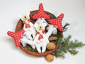 Dekorácie - Vianočné ozdôbky  - ľadový medvedík (červená verzia) - 15029155_