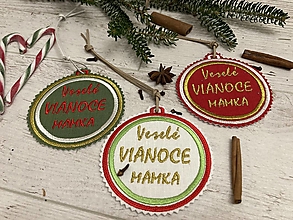 Dekorácie - Ľanová Vianočná dekorácia / personalizovaná/ (MAMKA-jutová šnúrka) - 15031867_