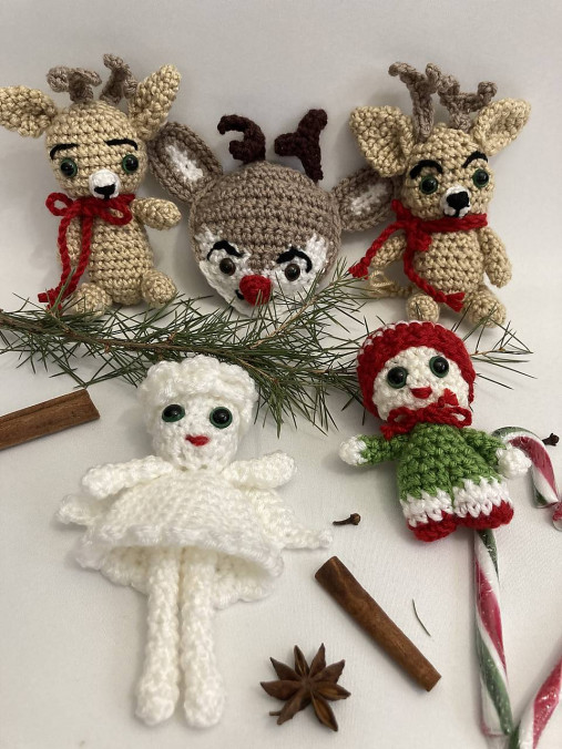 Dekorácie - Vianočné háčkovanie mini -  do adventného kalendára - 15029971_