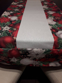 Úžitkový textil - Štóla - Vianočné ozdoby so šiškami - 15034990_