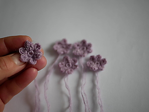 Materiál ručne robený - fialkové kvetinky-sada - 15034907_