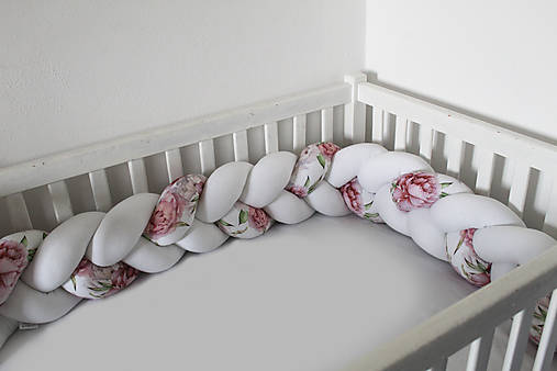 Detský textil - Zapletaný mantinel Vzorovaný FLOWERS - 15033271_