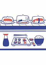Grafika - Sushi train, interaktívny print - 15033071_