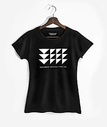 Topy, tričká, tielka - Dámske tričko D. Jurkovič – Geometrický vzor domov vo Zvolene - 15033093_